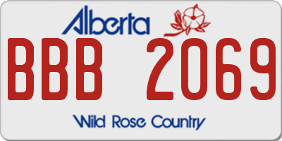 AB license plate BBB2069
