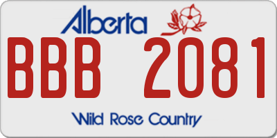 AB license plate BBB2081