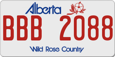 AB license plate BBB2088