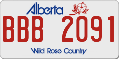 AB license plate BBB2091