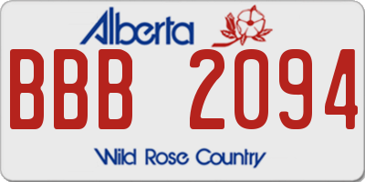 AB license plate BBB2094