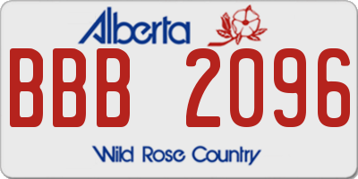 AB license plate BBB2096