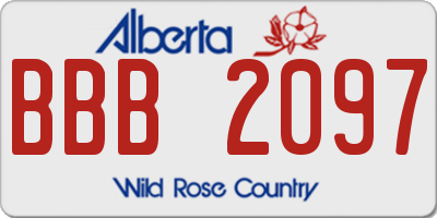 AB license plate BBB2097
