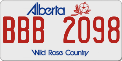 AB license plate BBB2098