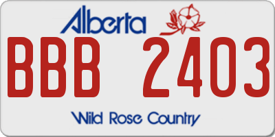 AB license plate BBB2403