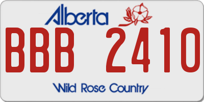 AB license plate BBB2410