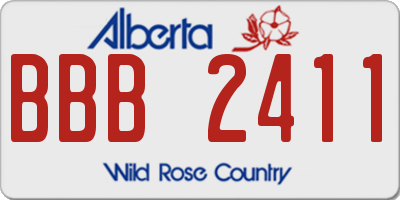 AB license plate BBB2411