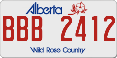 AB license plate BBB2412