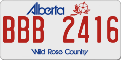 AB license plate BBB2416