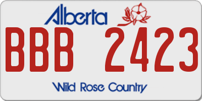 AB license plate BBB2423