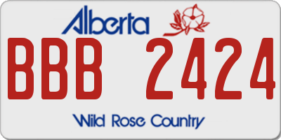 AB license plate BBB2424