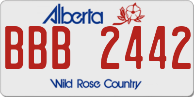 AB license plate BBB2442