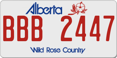 AB license plate BBB2447