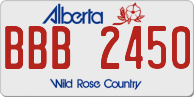 AB license plate BBB2450