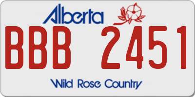 AB license plate BBB2451