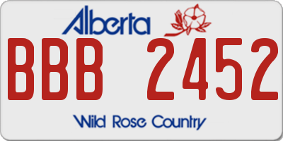 AB license plate BBB2452