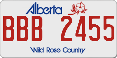 AB license plate BBB2455
