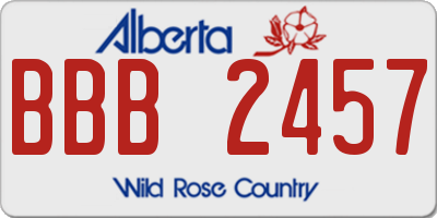 AB license plate BBB2457