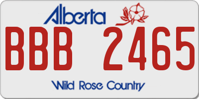 AB license plate BBB2465