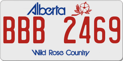 AB license plate BBB2469