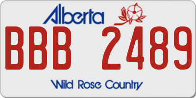 AB license plate BBB2489
