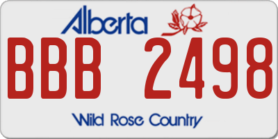 AB license plate BBB2498