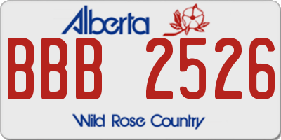 AB license plate BBB2526