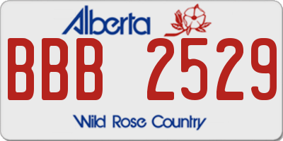 AB license plate BBB2529