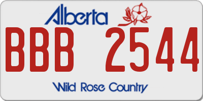 AB license plate BBB2544