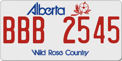 AB license plate BBB2545