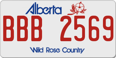 AB license plate BBB2569