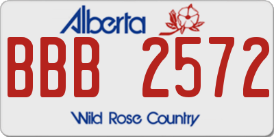 AB license plate BBB2572