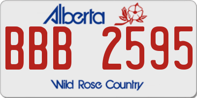 AB license plate BBB2595