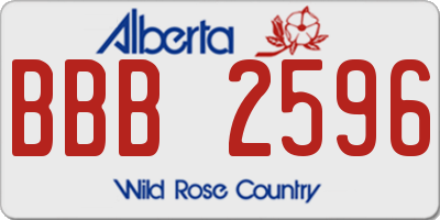 AB license plate BBB2596
