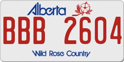 AB license plate BBB2604