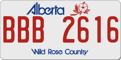 AB license plate BBB2616
