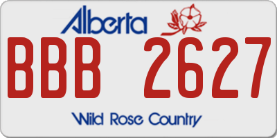 AB license plate BBB2627