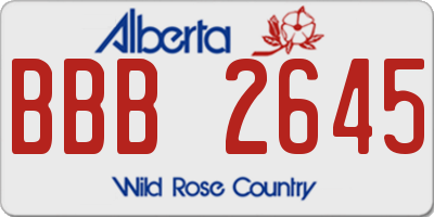 AB license plate BBB2645