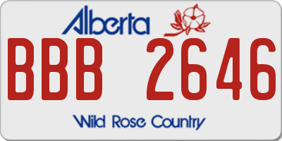 AB license plate BBB2646