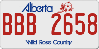 AB license plate BBB2658