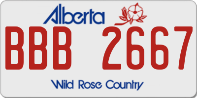 AB license plate BBB2667