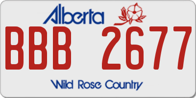 AB license plate BBB2677