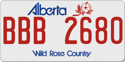 AB license plate BBB2680