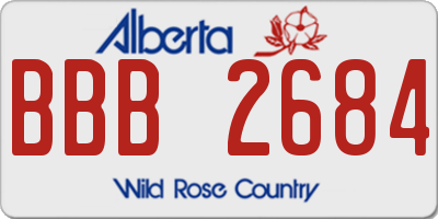 AB license plate BBB2684