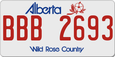 AB license plate BBB2693