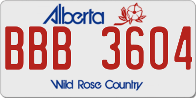AB license plate BBB3604