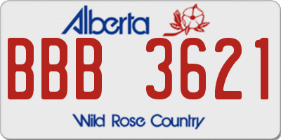 AB license plate BBB3621