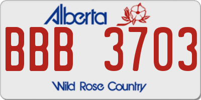 AB license plate BBB3703