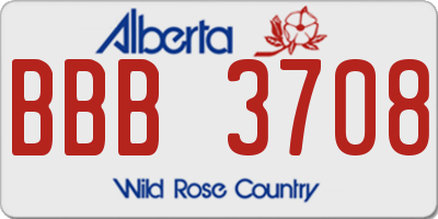 AB license plate BBB3708