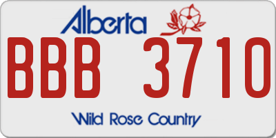 AB license plate BBB3710